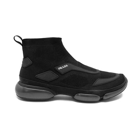 prada knit fabric high top sneakers|prada high top sneakers men.